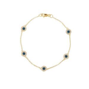Elegant Gold Evil Eye Bracelet